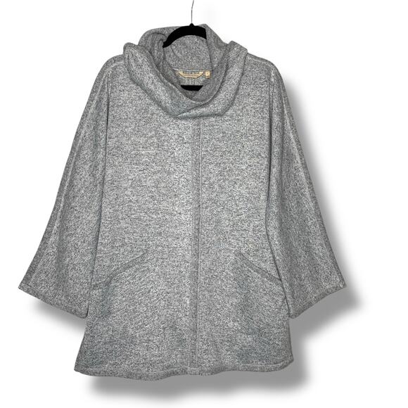 Soft Surroundings So Cozy Heather Gray Cowl Neck Tunic Sweater Size Large - Picture 2 of 8